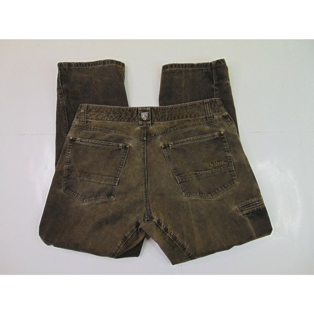 Kuhl Men 36 x 30 Hiking Pants Vintage Patina Dye Rydr Brown Camp Outdoor Work